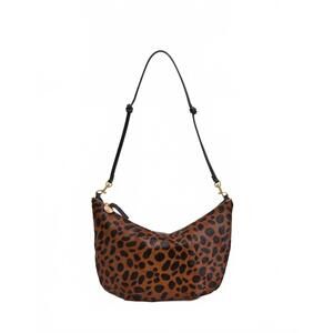 NEW CLARE V. women's lune handbag in tan leopard